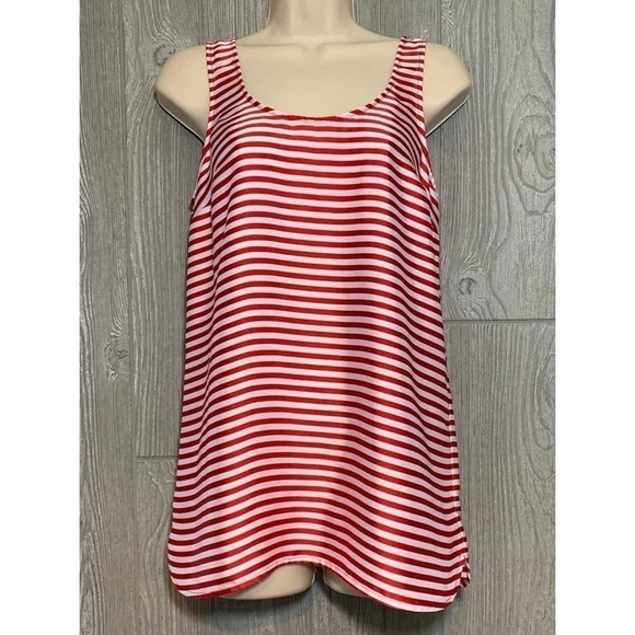 MICHAEL Michael Kors Red & White Striped Top S - Picture 1 of 4